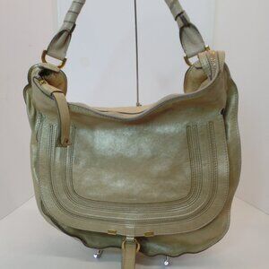 Chloe Large Leather Marcie W Dustbag Gold Leather Stamped Chloe Everywhere W SN